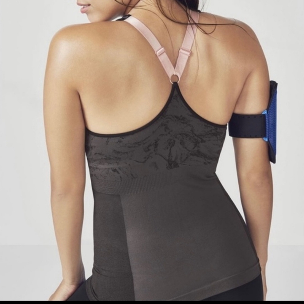 Fabletics Black and Pink Sports Bra